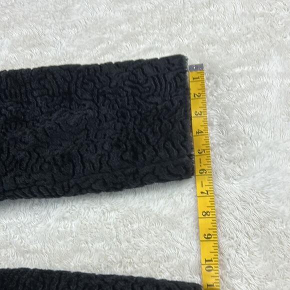 Komitor retro Mod faux fur black mid length coat, size Large or XL - Picture 7 of 9